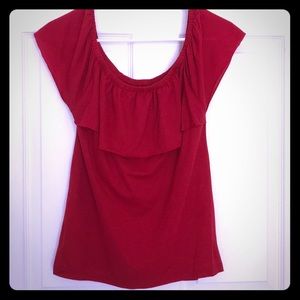 Red Off-shoulder Top